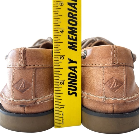 Sperry Top-Sider Mens Leeward 2 Eye Boat Shoe Size 9 Classic Leather Sahara Tan - Picture 13 of 14